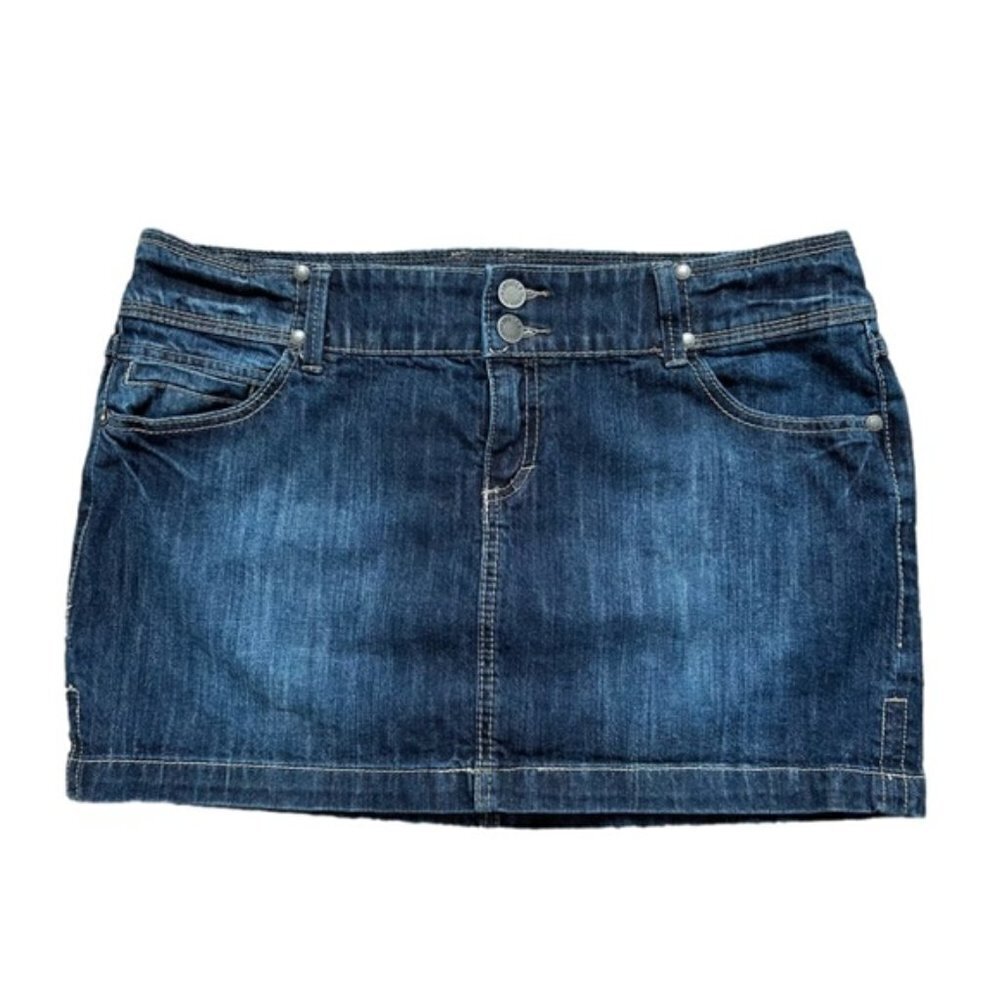 Insider Premium Denim Mini Jean Skirt Festival Coastal Cowgirl - Size 13